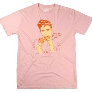 Queer Eye For the Straight Guy Twice As Good Pink Graphic T-Shirt Size L NWT